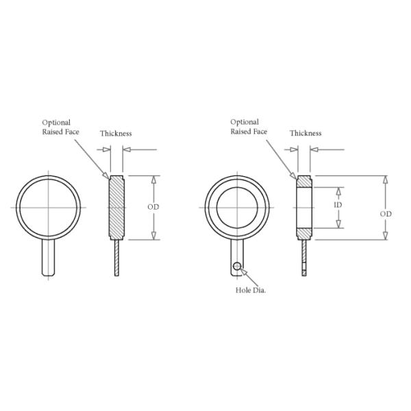 ASTM B564 UNS N06600 ALLOY600 CLASS150 1" RTJ SCH80 ALLOY Steel Spectacle Blind Flange