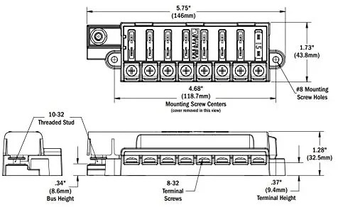4 Way 8 Way Circuit Fuse Block 4P 8P Auto Fuse Box Holder Marine Fuse Panel
