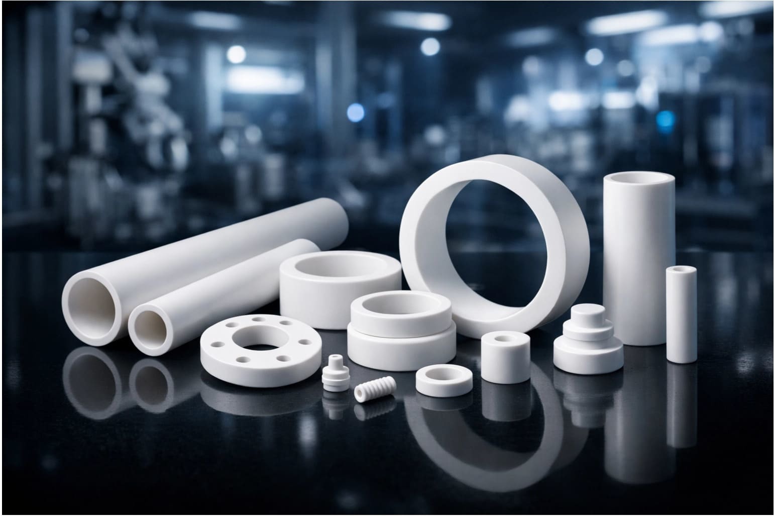 Industrial Custom Ceramic Parts Ceramic Nipple Coupling Fitting