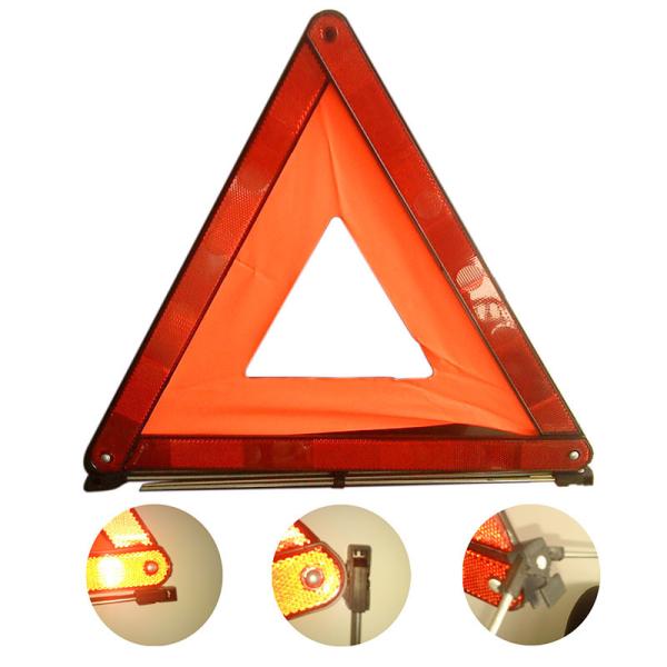 E-Mark European Standard Foldable Vehicle Warning Triangle Reflector Stop With Fluorescent Reflective Fabric