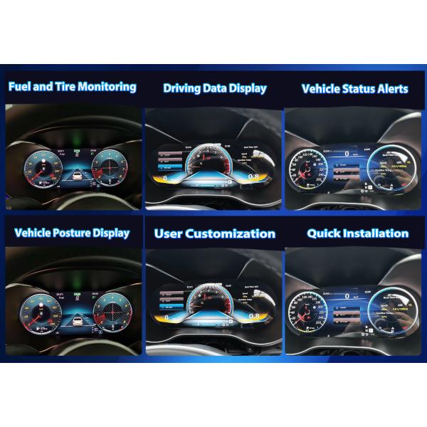 VIKNAV Digital Cluster Car SpeedoMeter For Mercedes Benz C/GLC W205 2015-2018