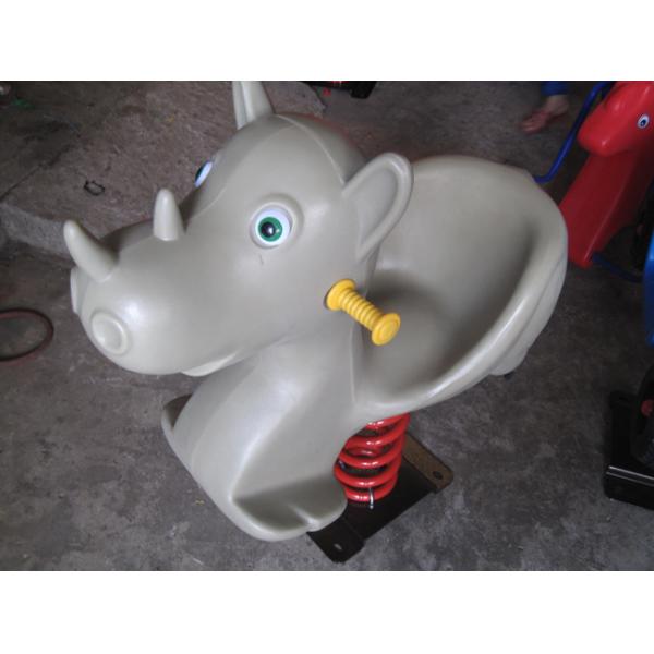 Red Whale Style Playground Spring Animals , Plastic Playground Spring Rocker