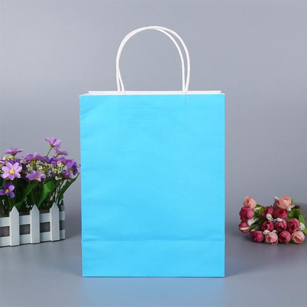 Fashion Recycled Kraft Custom Brown Paper Bags With Logo Shopping Support