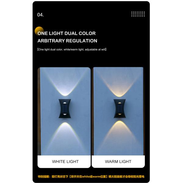 IP65 Waterproof Solar Energy Save Lamp Outdoor Wall Sensor