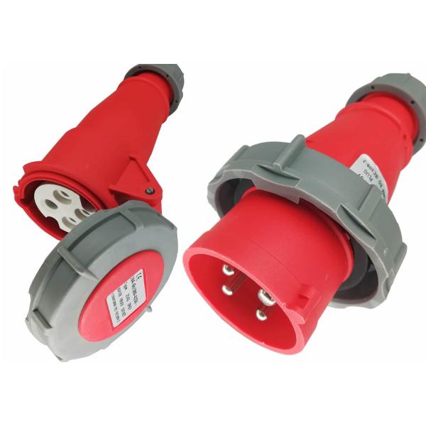 IP67 Industrial Plug Socket 4 Pins(3P+E) 16 And 32 Amp Docking Type