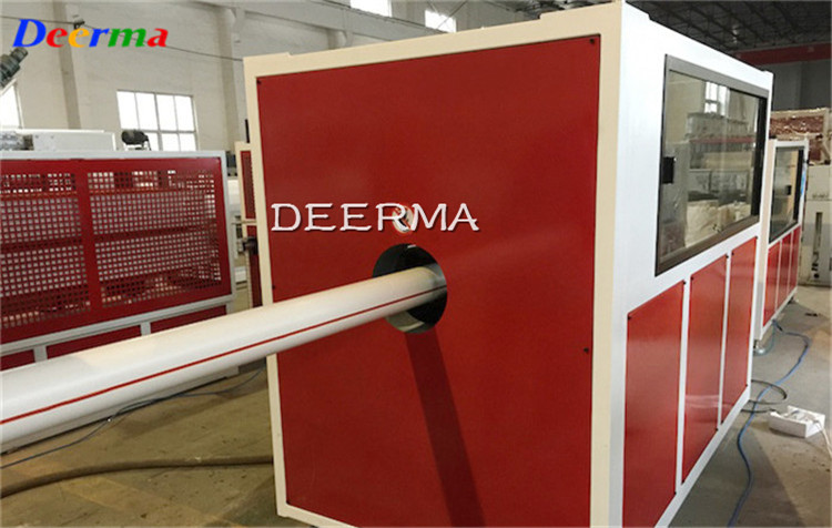 Counter Rotating Twin Screw Extrusion Line 37kw PVC Pipe Manufacturing Machine Customized