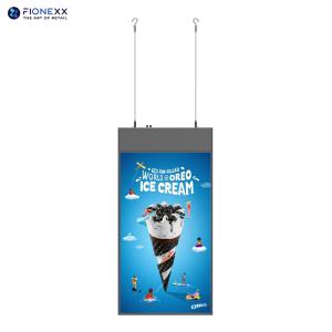 China Double Sided TFT LCD 1080p Hanging Digital Signage 43/49/55inch Black 700+700nits on sale