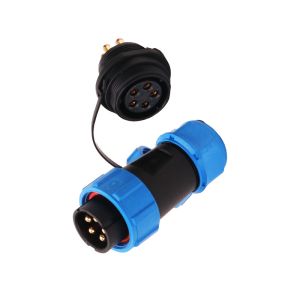 Buy cheap Panel Mount Waterproof Power Connector SP21 5 Pins Male To Female product