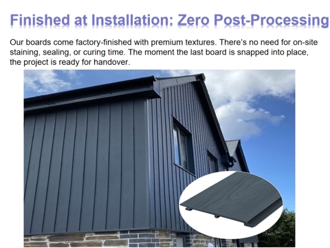 Low Expansion WPC Facade Cladding Prevents Outdoor Facade Warping