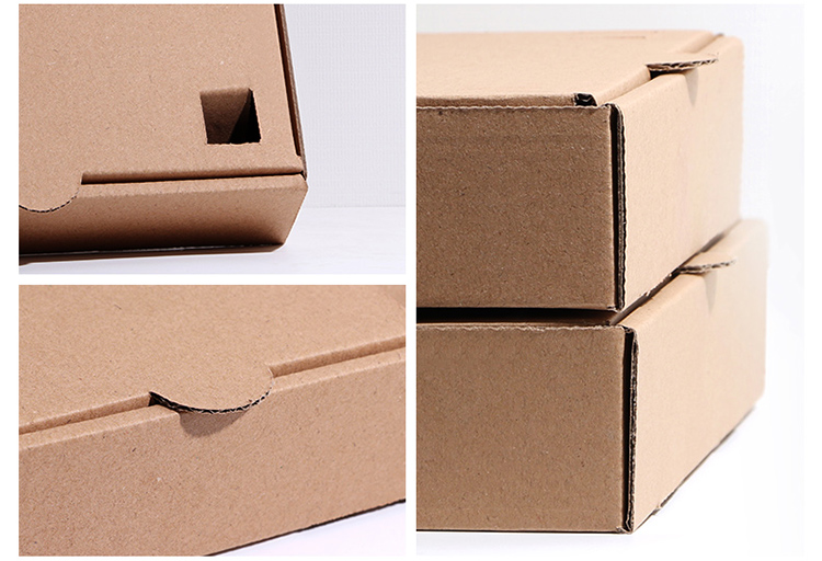 Black Octagon Round Pizza Box Kraft Corrugated Paper Packaging Bulk OEM