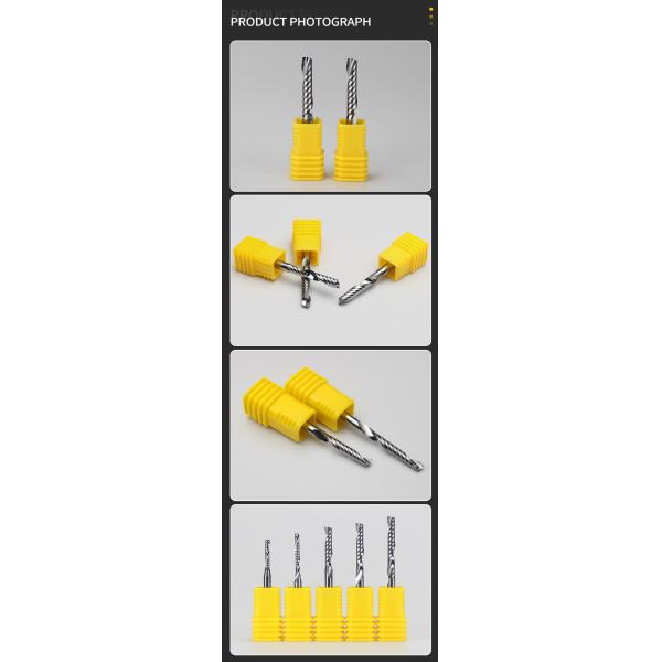 Acrylic Pvc Cutting Bit Tungsten Carbide Single Flute End Mill