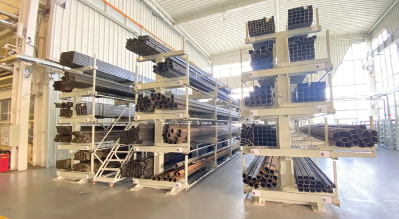 Pipe Telescopic Cantilever Shelf Metal Sheet Warehouse Storage Rack Telescopic Cantilever Shelves Long Materials