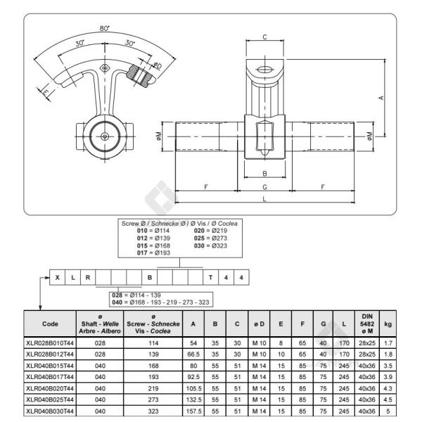 Max Speed 300 Intermediate Hanger Bearings for Concrete Mixing Station Screw Conveyors