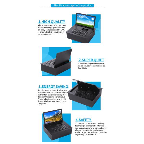 Custom Flip Up Monitor LCD Computer Screen 110V-240V