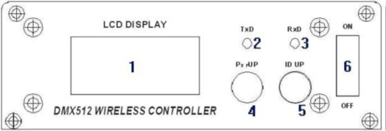 LCD Display Window DMX Light Controller Wireless Receiver Transmitter 500 Meter