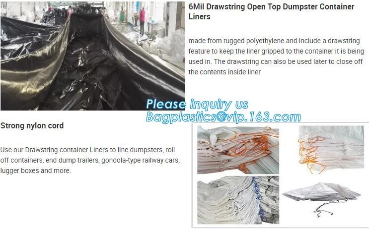 6Mil Open Top 20 Yard Roll Off Container Liners,Heavy Duty Open Top 12 Mil Roll Off Container Liners, BAGPLASTICS, PACK