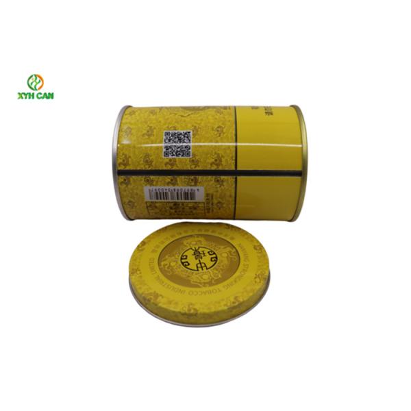 Offset Printing CMYK 500g Round Tin Box For Cigarette