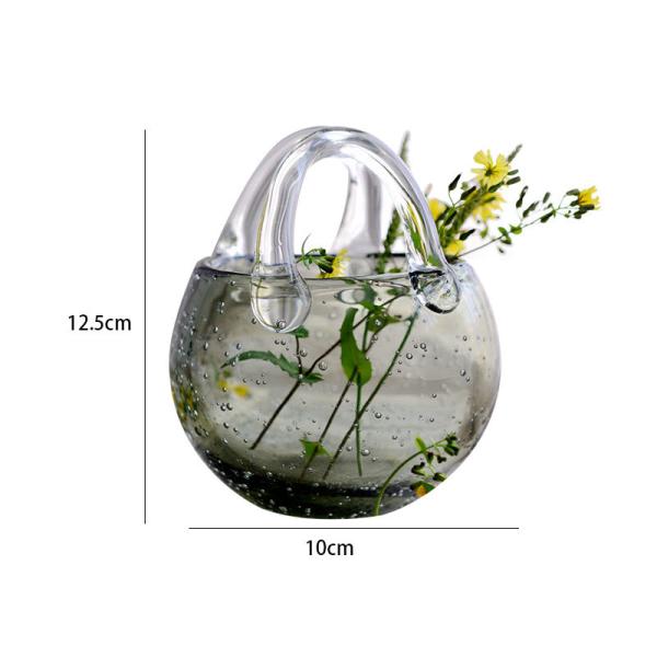 Transparent Custom Hemispherical Glass Flowerpot