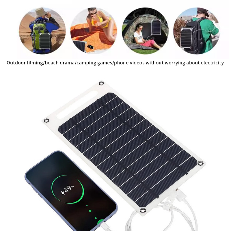 345*205mm Epoxy Mono 10W Solar Panel Phone Charger For Outdoor Backpacking