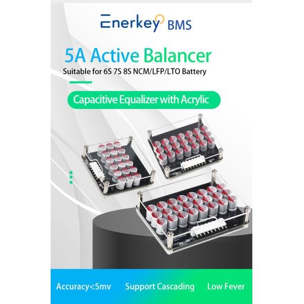 Enerkey 4S 5S 5A Lifepo4 Balancer with Acrylic Plate Li-ion/Lto/Lipo Active Equalizer for EV Pack