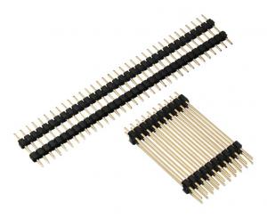 China 1.27 mm pin header Board Spacer single row customized waterproof gold plated pin header on sale