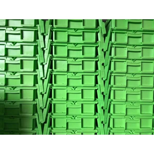 Theftproof 600*400mm Plastic Storage Totes With Hinged Lid