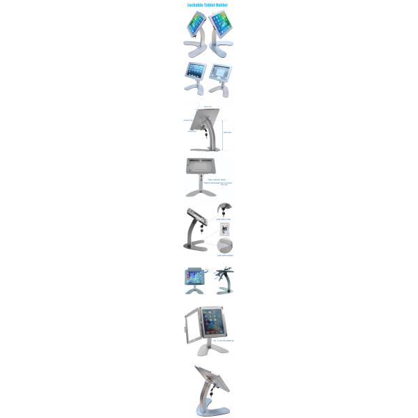 Lockable Anti Theft Display Stand IPad Flexible Stand Holder With V Shaped Base