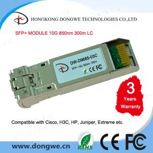 Buy cheap 10Gbase-SR LC SFP-10G-SR 850nm 300m 10G SFP plus optical module transceiver product