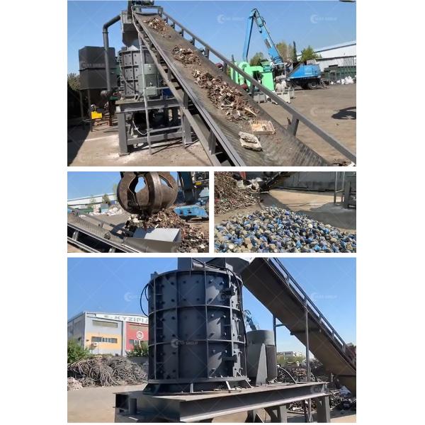 High Manganese Alloy Steel Hammer Head Vertical Shaft Crusher for Crushing Glass Bottles