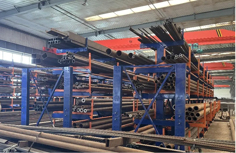 Pipe Telescopic Cantilever Shelf Metal Sheet Warehouse Storage Rack Telescopic Cantilever Shelves Long Materials