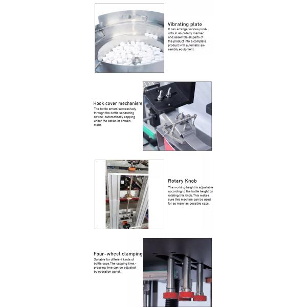 Pneumatic Screw Automatic Capping Machine Feeding Servo