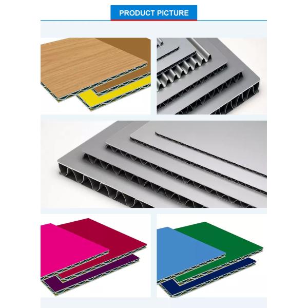 1500 X 4000 Mm A2 FR Corrugated Aluminum Roofing Sheets Composite Panel For Roof LDPE
