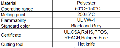 Black Expandable Self Wrapping Split Braided Sleeving For Cable Harness