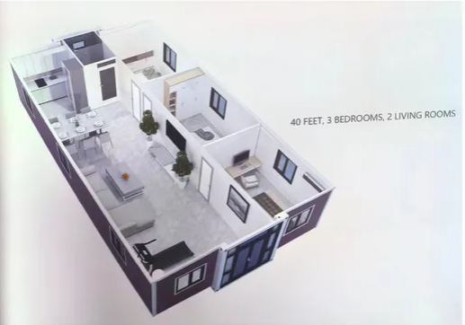 Quick Assembly Mobile Modular Buildings Portable Flat Pack Container House