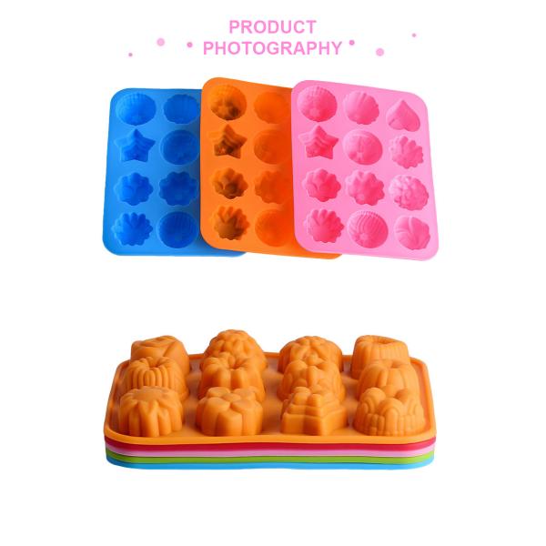 Reusable Nonstick Silicone Baking Molds With 12 Different Shape