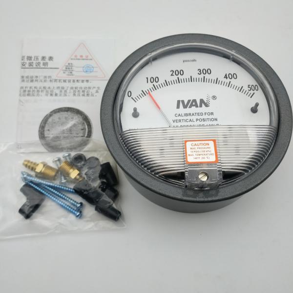 Customized Measure Range 250pa Differential Pressure Meter for Cleanroom Applications