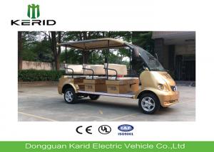 China 8 Seats 4kW Royal Gold Electric Sightseeing Car Designed For Tourist Attractions on sale