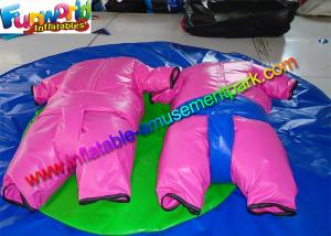 China Commercial Pink Adult Inflatable Sumo Wrestling Suits For Rent , Custom on sale