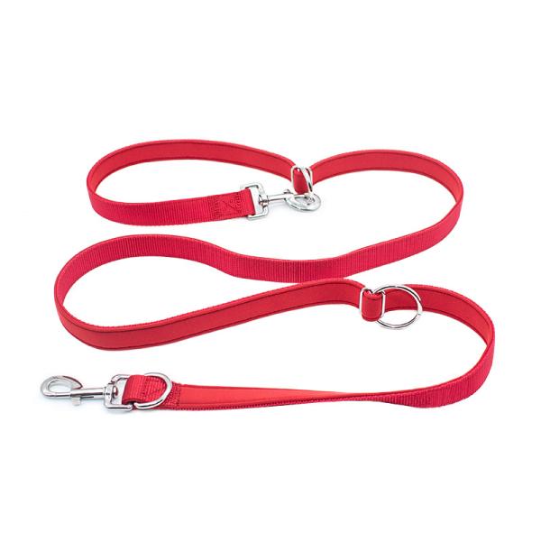 Pet Dog Leash Nylon Multifunctional Outdoor Running Double-Headed Rope Custom Colors
