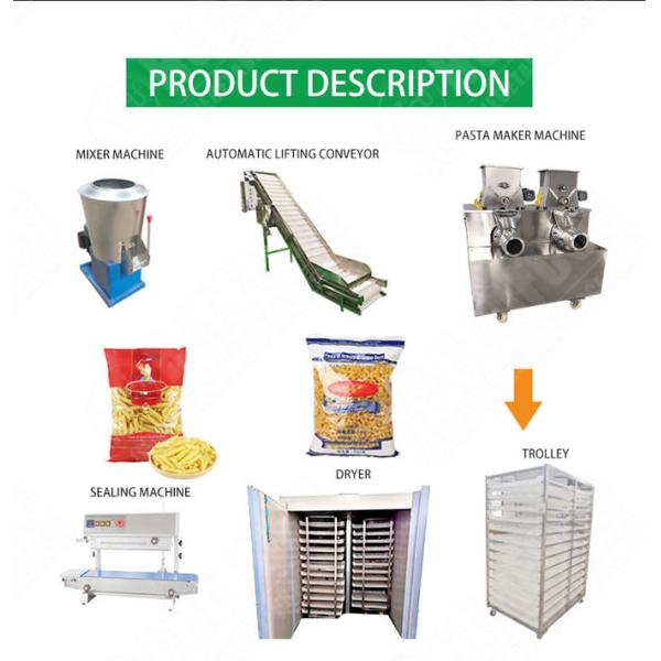 250kg/h Industrial Spaghetti Making Machine Pasta Production Line Machines