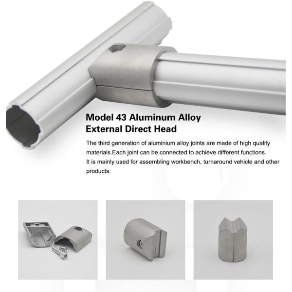 Sand Blasting Lean Aluminum Pipe Connector For Assembly Pipe Rack System