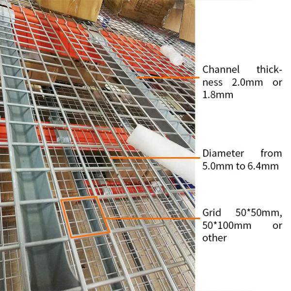 Wire Decking for Warehouse Rack 4.8mm 5.0mm 5.5mm 6.0mm Wire and Long-Lasting Coating