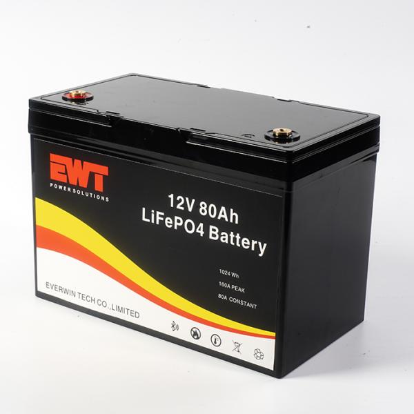 Golf Carts Storage 12V Lithium Ion LiFePO4 Battery Pack 12.8V 80Ah Lithium Iron Phosphate Battery for electric vehicles