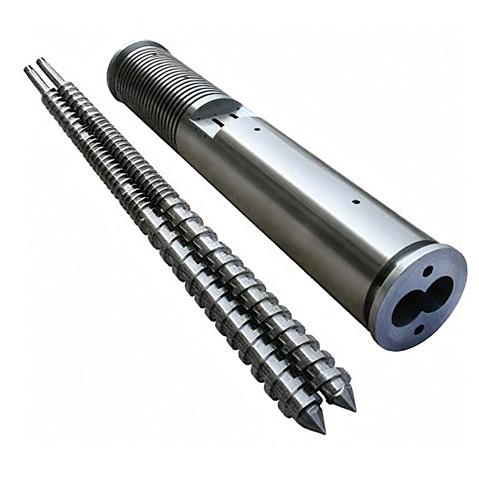 Customized Screw and Barrel Parallel Twin Screw Barrel precision products injection molding machine screw for Pe/pp Pelleting Extruder