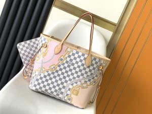 China Tahiti Limited Custom Branded Bags Checkered Louis Vuitton Neverfull MM on sale