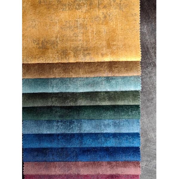 Printed Holland Velvet Fabric Glue Embossed Fabric Customizable 100% Polyester Sofa Textile