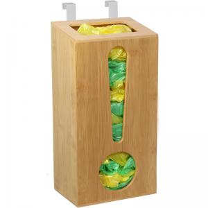 Buy cheap Wall Mount Bamboo Garbage Bag Holder Wooden Trash Bag Dispenser product