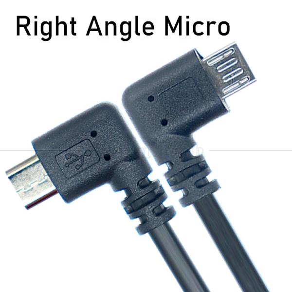 90 Degree Right Angled USB to Micro B Data Charger Cable for Phone Tablet Digital Camera GPS