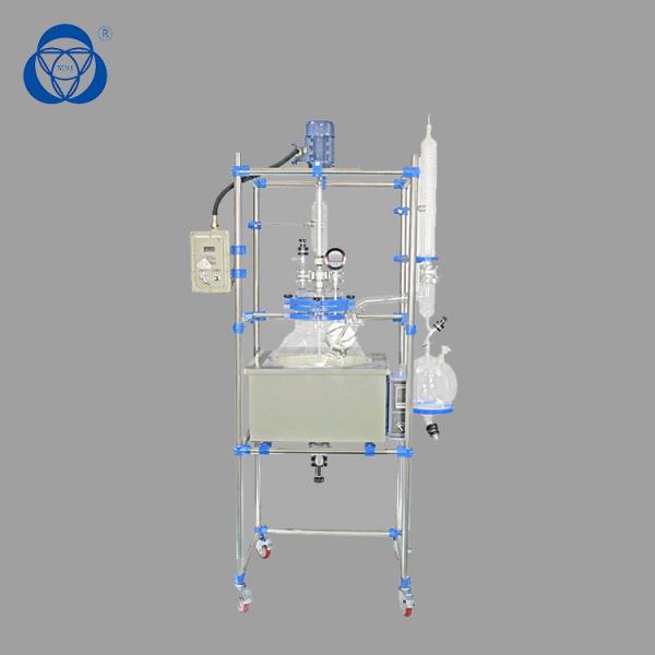 Quality Constant Pressure Glass Chemical Reactor Multi Neck Flange With Ceramic Mechanical Seal for sale