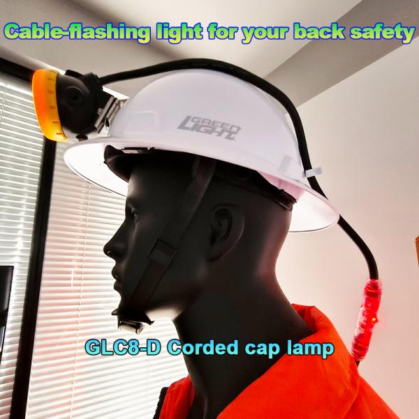 NEW Corded Mining Lamps with Strobe Rear Warning, KL5MS Rechargeable Miners Cap Lamp
